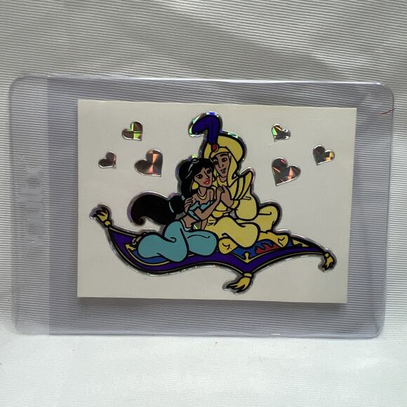 Disney Aladdin Jasmine Vending Machine Sticker Prism 1990's Vintage Rare - Picture 3 of 3